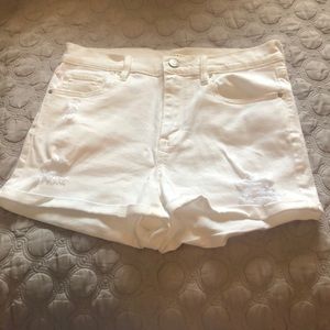 PacSun High Rise White Shorts